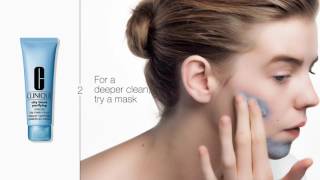 Deep pore cleansing with Clinique