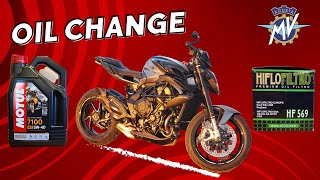 How To Change Your Oil - MV Agusta Brutale 800RR如何更换机油 - MV Agusta Brutale 800RR