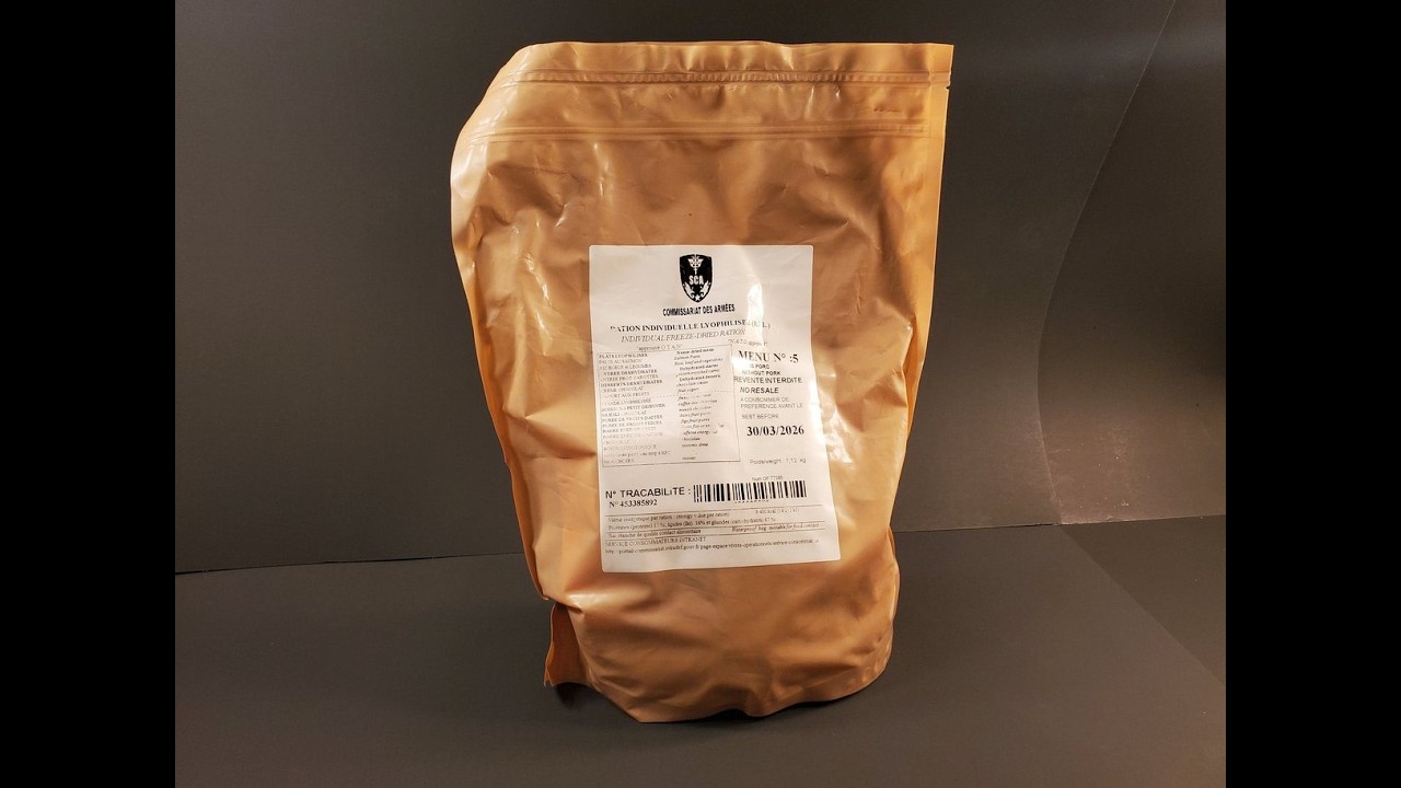 2023 French RIL 24 Hour Freeze Dried Ration MRE Review Tasting Test