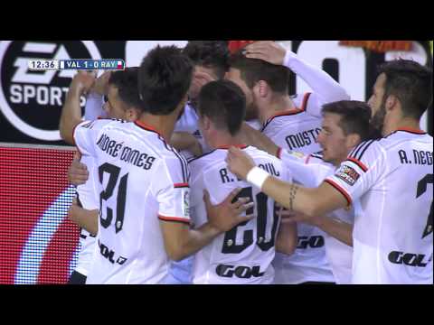 Buen gol de Feghouli (1-0) en el Valencia CF - Rayo Vallecano - HD