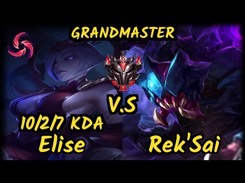 ONE 4LaN (ELISE) vs REK'SAI - 10/2/7 KDA JUNGLE GAMEPLAY - BR Ranked GRANDMASTER