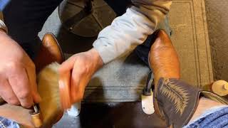 Western Boots!!! Shoe Shine | Angelo Shoe Shine ASMR | Cowboy Boots