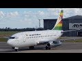 Air Zimbabwe B737-200 Takeoff from Harare