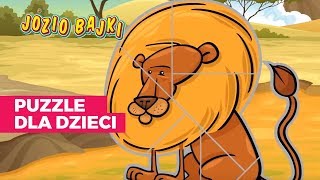 Układanie puzzli dla dzieci różne zwierzęta | Józio Bajki