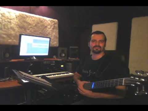 Martin Motnik in the studio for StudioBassist.com, recording Bass Track forTodor Peev