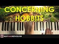 Lord Of The Rings - Concerning Hobbits (Piano Tutorial Lesson)