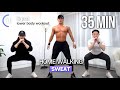 35분 걷기 홈트 (땀범벅💦!!) 저질체력 다 들어와! | 35min FAT-BURNING HOME WALKING (SWEAT💦!!) // Full Body workout