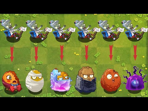 PvZ 2 Challenge - All Plants POWER-UP vs 100 Zcorp Racer Chair Zombie - Who WIll Win?
