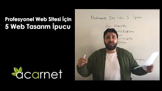 Profesyonel Web Sitesi İçin 5 Web Tasarım İpucu