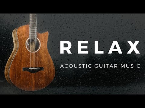 Relaxing Acoustic Guitar Music (with rain for study, chill, sleep)