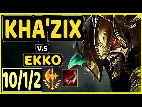 AGURIN (KHA'ZIX) vs EKKO - 10/1/2 KDA JUNGLE CHALLENGER GAMEPLAY - EUW