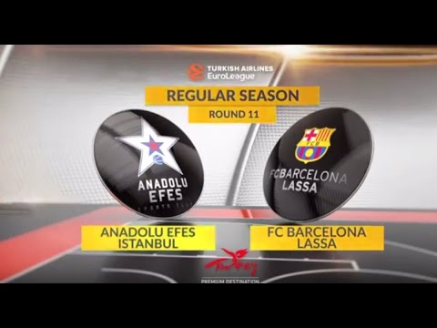 EuroLeague Highlights RS Round 11: Anadolu Efes Istanbul 72-68 FC Barcelona Lassa
