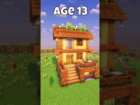 Minecraft Building at Different Ages?🤔 #shorts
