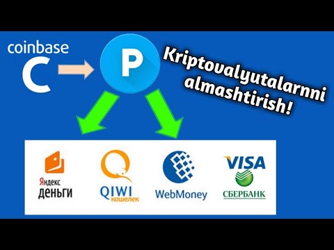 Coinbasedan pulni chiqarib olishni o'rganamiz!