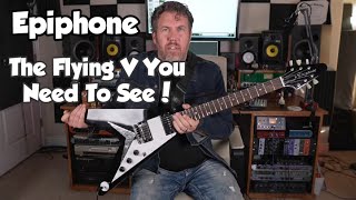 Video thumbnail for Epiphone Flying V Ebony - Inspired By Gibson Line - 2020 Demo by Rich Bischoff