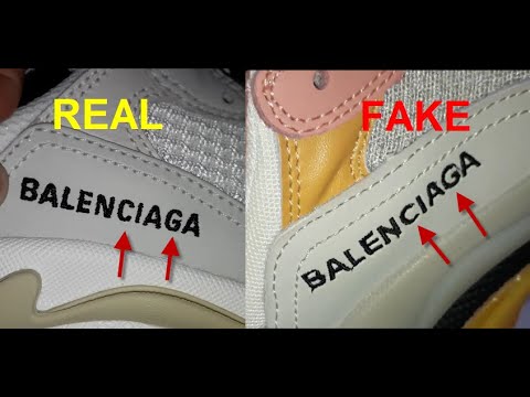 Real vs. Fake Balenciaga Triple S. How to spot counterfeit Balenciaga sneakers.