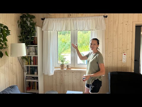 Mały drewniany domek pod lasem / wykańczamy łazienkę , Ewa szyje zasłony 😁