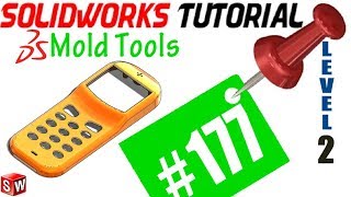 177 SolidWorks Mold Tools Tutorial: DRAFT ANALYSIS, plastic part, parameters, colors, draft fixing