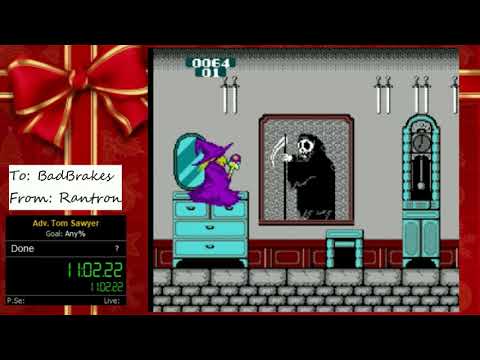 Adventures of Tom Sawyer NES speedrun (21:53)