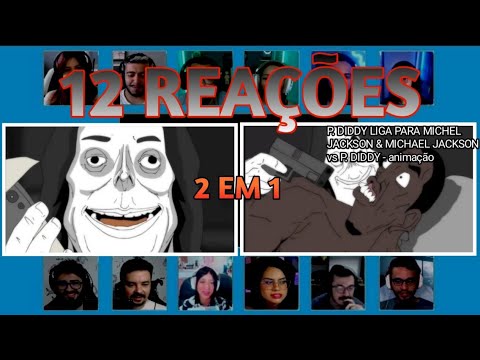 12 REAÇÕES | MULT REACT | 2 EM 1 P. DIDDY LIGA PARA MICHEL JACKSON & MICHEL JACKSON vs P. DIDDY