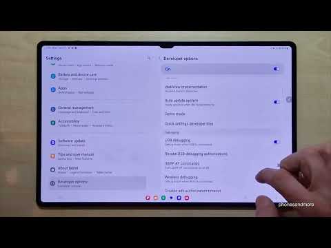 Samsung Galaxy Tab S8 Ultra:How to enable the Developer Options? for USB Debugging etc.
