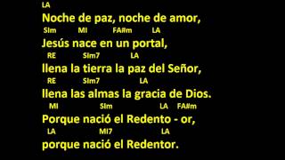 CANTOS PARA MISA - NOCHE DE PAZ - LETRA Y ACORDES - VILLANCICO - NAVIDAD