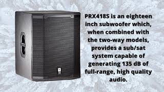 Video thumbnail for JBL PRX418S 18-inch passive  subwoofer sound system by Devprosound