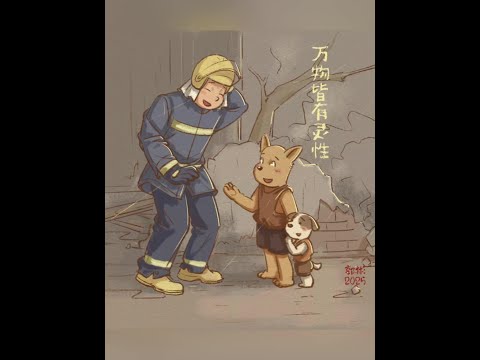 萬物皆有靈性#狗狗 #狗狗的心思都寫在臉上了 #治癒系 #萬物皆有靈性 #狗狗故事 （視頻素材源自於@湖南消防）