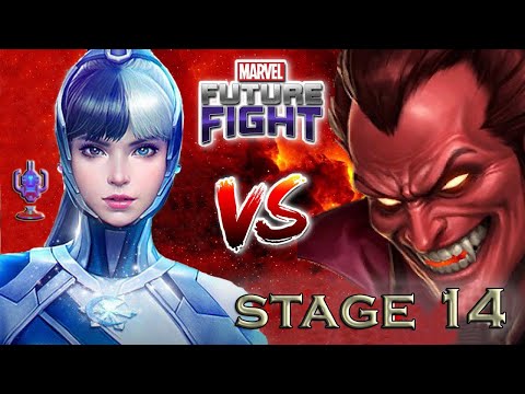 Testing new Luna Snow Sirius Armor against Mephisto World Boss Legend (Stage 14)|Marvel Future Fight