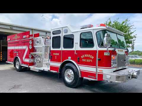 Walk Around of Big Marsh Fire Department's E-ONE Typhoon Custom Pumper - SO143949