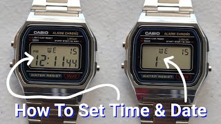 Casio Digital Watch (A158WA-1CR) – How To Set Time & Date