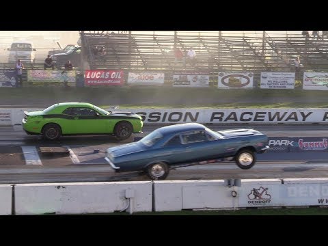 Old vs New Muscle Cars Drag Racing - Hellcat,Demon,Shelby,ZL1,Dodge Charger