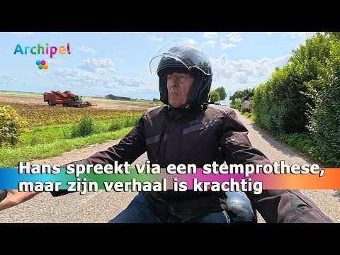 Hans speaks through a voice prosthesis, but his story is powerful