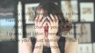 Somebody that I used to know - Christina Grimmie Cover (with lyrics)