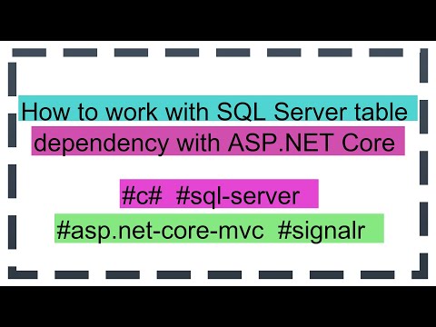 How to work with SQL Server table dependency with ASP.NET Core