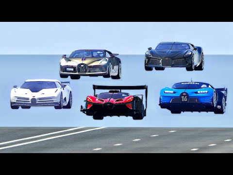 Bugatti Bolide GTR vs Bugatti Hypercars - Drag Race 20 KM