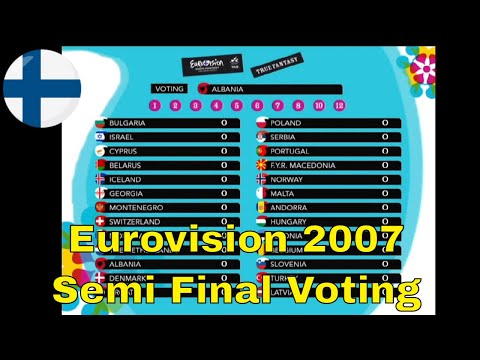 Eurovision 2007- Semi Final Full Voting Simulation