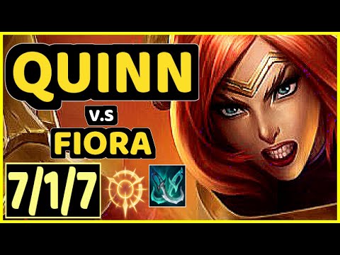 ZIG (QUINN) vs FIORA - 7/1/7 KDA TOP GAMEPLAY - NA Ranked MASTER