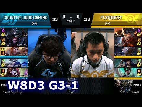 CLG vs FlyQuest Game 1 | S7 NA LCS Spring 2017 Week 8 Day 3 | CLG vs FLY G1 W8D3