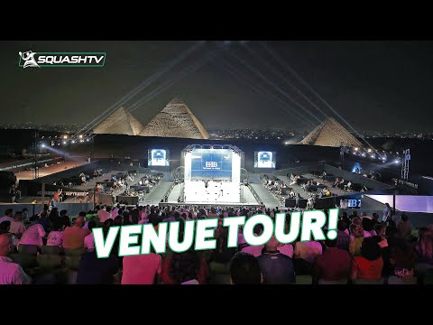 Joey Barrington goes behind the scenes at the Pyramids of Giza Egyptian Open venue!