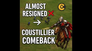 AOE2DE | 4v4 Arabia | Team Almost Resigned 😱 Coustillier Carry Won the Game