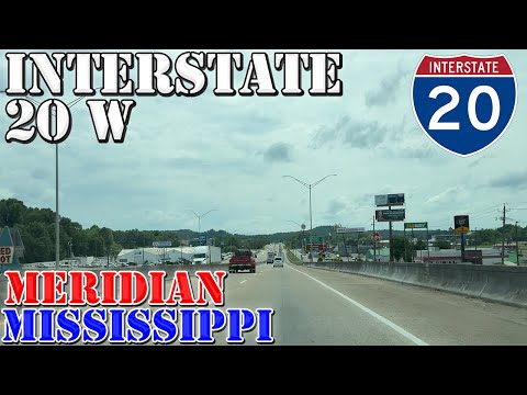 I-20 West - Meridian - Mississippi - 4K Highway Drive