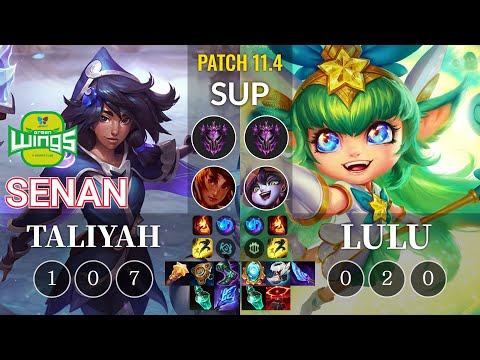 JAG Senan Taliyah vs Lulu Sup - KR Patch 11.4