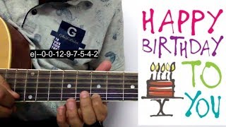 Happy Birthday To You (Single String) Guitar Tabs Lesson for Absolute Beginners | Shubham Joshi