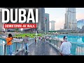 DUBAI UAE Pure Luxury Burj Khalifa Dubai Marina 4K Evening Walking Tour