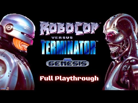 ROBOCOP VS THE TERMINATOR - (Sega Genesis) Full Playthrough