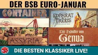 Euro Klassiker im Januar: Container, Händler von Genua, Euphrat & Tigris, Assyria