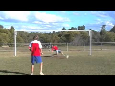 guy gets hit in the head with a soccer ball