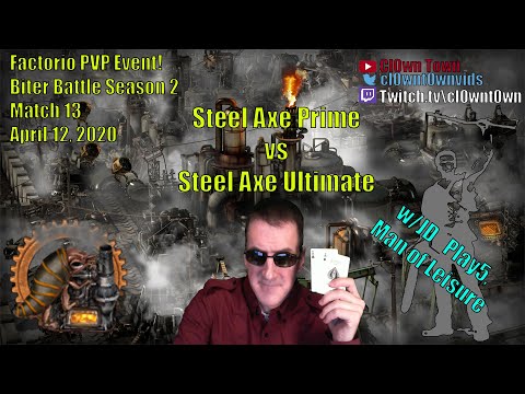 Factorio PVP Biter Battles S2 Match 13 - SteelAxe Prime vs. SteelAxe Ultimate
