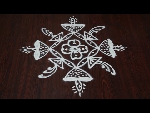 Tipke Rangoli simple design in rangoli || simple and attractive rangoli designs ...